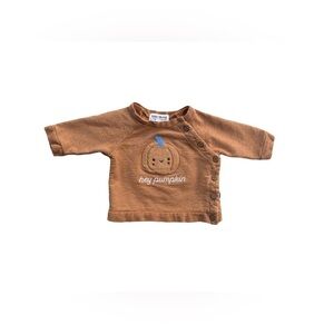Rabbit + Bear Size 0-3 Months Pumpkin Stitched Sweatshirt